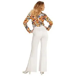 Groovy Gwendolyn 70s Dames Broek, Wit Vrouw -80s Kleding Winkel wdm 2017 091c 3 7