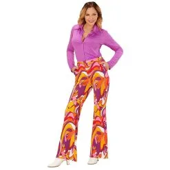 Groovy Gwendolyn 70s Dames Broek, Orchidee Vrouw -80s Kleding Winkel wdm 2017 091e 2 5