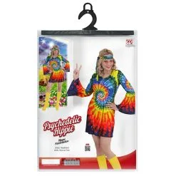 Psychedelische Tie Dye Hippie Vrouw Kostuum -80s Kleding Winkel wdm 2017 6576 3 12