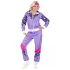 Prachtig Paars Fout Jaren 80 Trainingspak Vrouw Kostuum