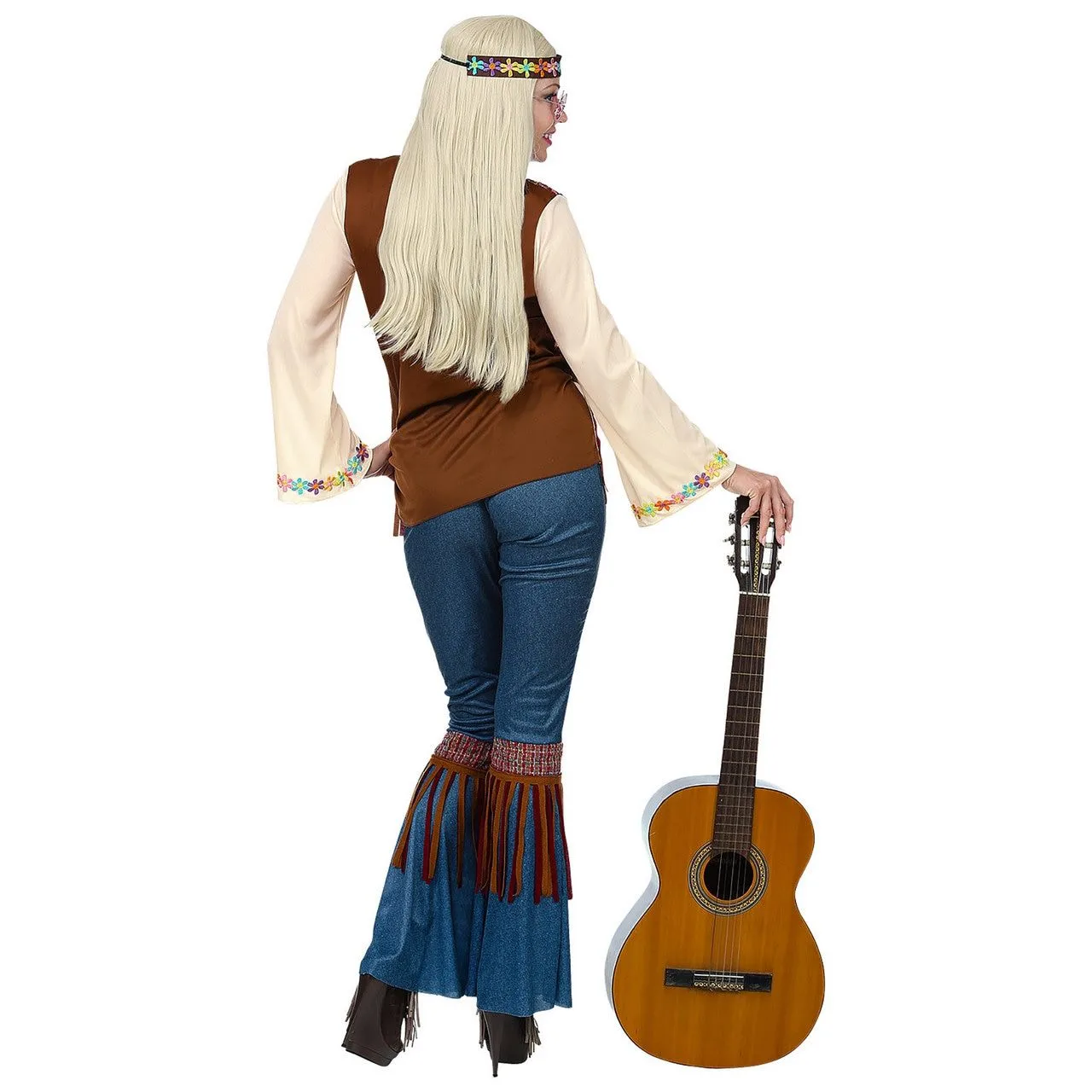 Flower Hippie Vrede Vrouw Kostuum 5 Flower Hippie Vrede Vrouw Kostuum - Afbeelding 3