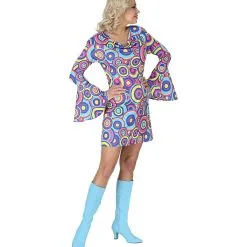 Blauwe Bellen Bubbels Jaren 70 Vrouw Kostuum -80s Kleding Winkel wdm 2018 0929 4 10