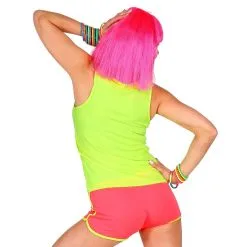 Sportieve Hotpants Neon Roze Vrouw -80s Kleding Winkel wdm 2019 01465 3 7