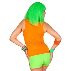 Sportieve Hotpants Neon Groen Vrouw -80s Kleding Winkel wdm 2019 01466 3 7