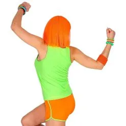 Sportieve Hotpants Neon Oranje Vrouw -80s Kleding Winkel wdm 2019 01468 3 11