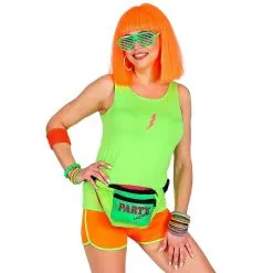 Sportieve Hotpants Neon Oranje Vrouw -80s Kleding Winkel wdm 2019 01468 5 10