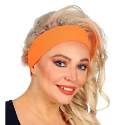Jaren 80 Hoofdband Neon Oranje -80s Kleding Winkel wdm 2019 02033 3 6