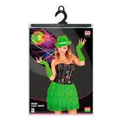 Neon Groene Kanten Disco Rok Vrouw -80s Kleding Winkel wdm 2019 03359 2 7