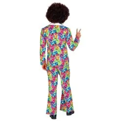 Vrolijke Kleurige Hippie Symbolen Man Kostuum -80s Kleding Winkel wdm 2019 0934 3 11