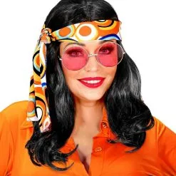 70sdisco Pruik Met Hoofdband Zwart