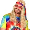 Hippie Pruik Met Hoofdband Tie Dye Blond
