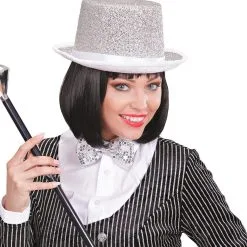 Zilveren Show Meester Hoed, Zilver -80s Kleding Winkel wdm 2021 04542 3 1