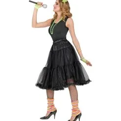 Knielange Tulle Rok Petticoat 65 Centimeter, Zwart Vrouw -80s Kleding Winkel wdm 2021 10351 4 2