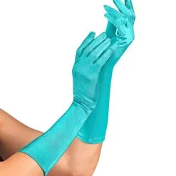 Elegante Handschoenen Satijn Elastaan 40 Centimeter Lichtblauw -80s Kleding Winkel wdm 2021 14415 3