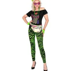 80s Legging Kate Neon Groen Vrouw
