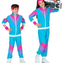 Lekker Sportief Trainingspak Blauw Kind Kind Kostuum -80s Kleding Winkel wdm 2021 9723 7 3