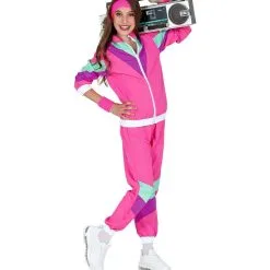 Jaren 80 Retro New Kids Trainingspak Roze Kind Kostuum -80s Kleding Winkel wdm 2021 988e 2 4