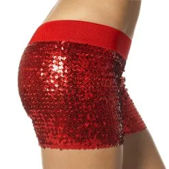 Hotpants Pailletten Rood Vrouw -80s Kleding Winkel wlb2017 6431e 3 13