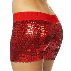 Hotpants Pailletten Rood Vrouw -80s Kleding Winkel wlb2017 6431e 4 13