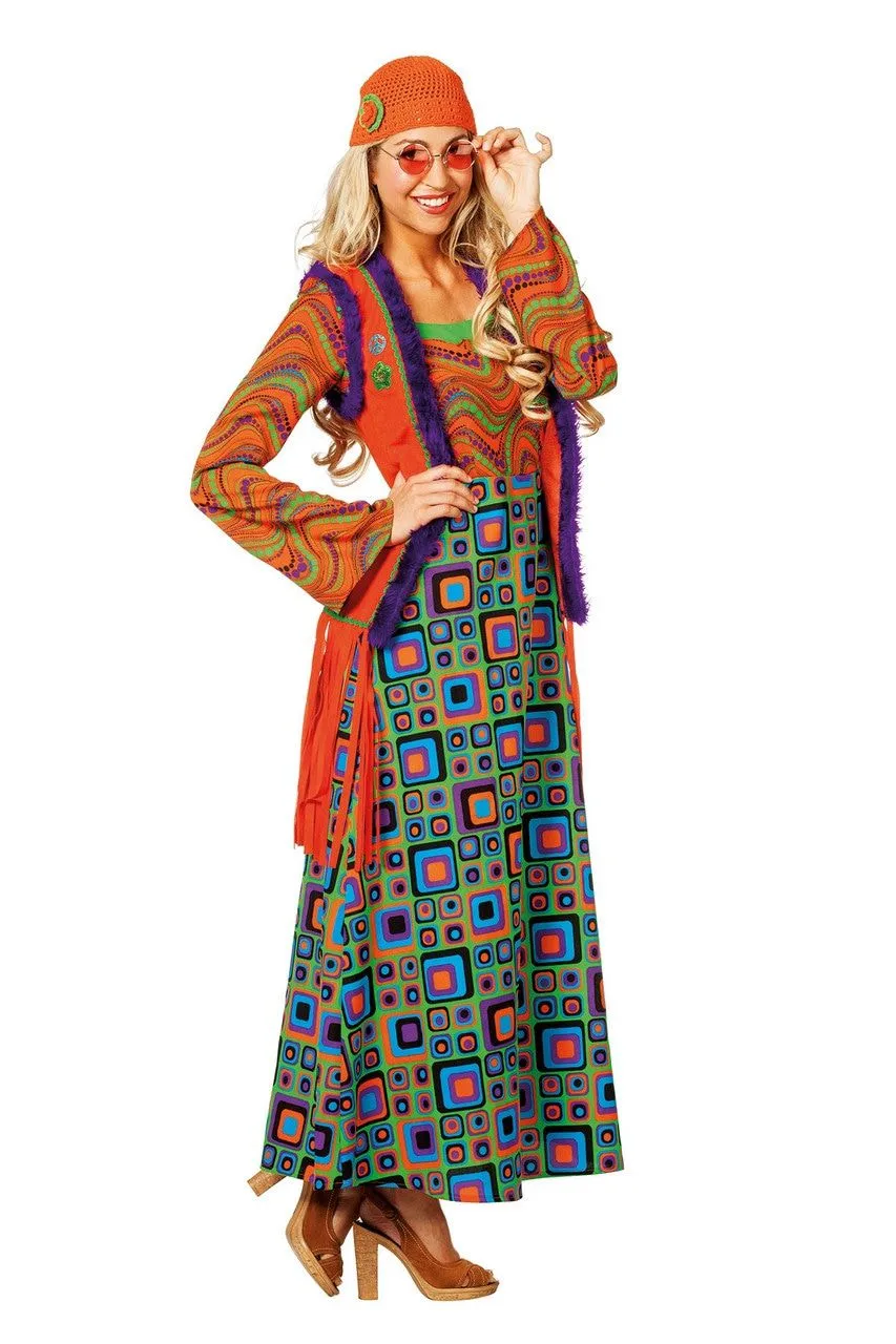 Hippie Met Hallucinerend Patroon Vrouw Kostuum 3 Hippie Met Hallucinerend Patroon Vrouw Kostuum