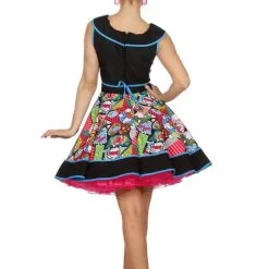 Pop-Art Lichtenstein Rock And Roll Vrouw Kostuum -80s Kleding Winkel wlb2018 4354 3 15